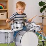 Kid Drum Sets-5-Piece for Beginners,14 inch Bass Drum Full Size Complete Junior