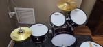 Mendini by Cecilio Kids Drum Set 5 Piece - Full 16in Youth Drumset with Bass