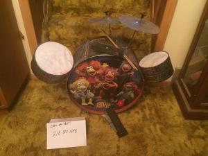 Rare Vintage Fraggle Rock Trap Drum Set
