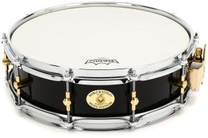 Noble & Cooley Solid Shell Maple Snare Drum - 3.875 x 14-inch - Black with Brass