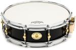 Noble & Cooley Solid Shell Maple Snare Drum - 3.875 x 14-inch - Black with Brass