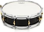 Noble & Cooley Solid Shell Maple Snare Drum - 3.875 x 14-inch - Black with Brass