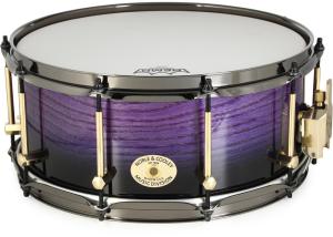 Noble & Cooley Solid Shell Ash Snare Drum - 6 inchrd x 14 inches, Purple Satin