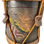 Bank Metal Drum Eagle with Flag Noble Cooley Vintage American  7 1/2" tall
