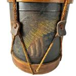 Bank Metal Drum Eagle with Flag Noble Cooley Vintage American  7 1/2" tall