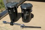 2 Tama High Pitch Octobans With Top Half Of Stand 11 And 12 Inch Tall 6in