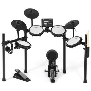 Electric Drum Set with Mesh Pads and MIDI