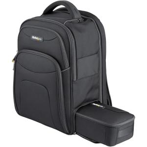 Ergonomic Black Backpack with Removable Accessory Case