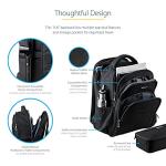 Ergonomic Black Backpack with Removable Accessory Case