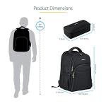 Ergonomic Black Backpack with Removable Accessory Case