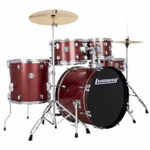 Ludwig Accent FUSE 5pc Acoustic Drum Set - Red Sparkle