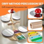 Toddler Wooden Drum Set with Xylophone & Cymbal