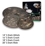 Zildjian S Dark Cymbal Pack - 4 Pieces
