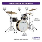 Yamaha Stage Custom Hip - Raven Black Drum Set