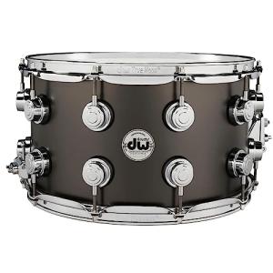 DW Collectors Satin Black Brass Snare Drum 14x8