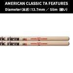 Vic Firth Classic 7A Wood Tip Drumsticks