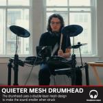 Kids Electric Drum Set with Mesh Pads and Sounds
