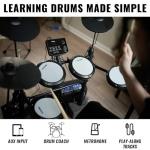 Kids Electric Drum Set with Mesh Pads and Sounds