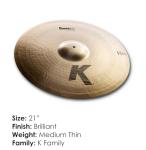 21-Inch Zildjian K Series Crash Ride Cymbal