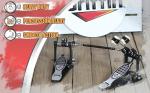 GRIFFIN Double Kick Pedal for Rock & Metal Drumming