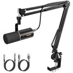 TONOR Dynamic Microphone with Boom Arm Stand - TD510+