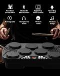 KONIX Portable Electronic Drum Set with LED Lights