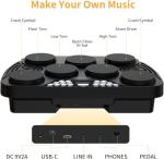 KONIX Portable Electronic Drum Set with LED Lights