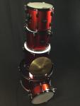 WJM Red 5-Piece Drumset for Beginners
