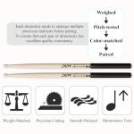 American Hard Maple Drumsticks with Anti-Slip Grip