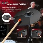 AiJoy Beginner Electric Drum Set with Mesh Pads