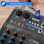 Pyle 4-Channel Bluetooth Audio Mixer Console