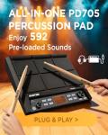 HXW PD705 9-Trigger Portable Percussion Pad