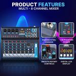 Pyle 8-Channel Bluetooth Audio Mixer Console