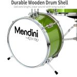 Mendini Kids 3-Piece Beginner Drum Set - Green