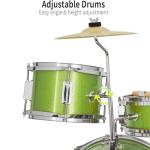 Mendini Kids 3-Piece Beginner Drum Set - Green