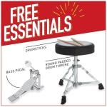 Mendini Kids 3-Piece Beginner Drum Set - Green