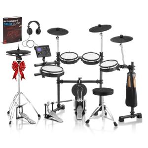 AKLOT Electric Drum Set with Double Pedal and 460 Sounds