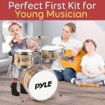 Pyle 3-Piece Kids Beginner Drum Set