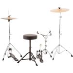 Ludwig Backbeat 5-Piece Drum Set with Hardware, Silver