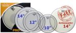Propack: 12", 13", 16" Clear & 22" P3 Drums