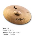 Zildjian 16-inch Crash Cymbal in I Series