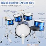 EASTROCK 5-Piece Kids Drum Set in Blue