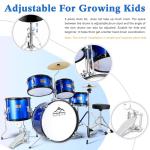 EASTROCK 5-Piece Kids Drum Set in Blue