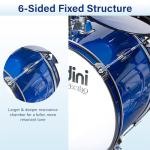Mendini Kids 5-Piece Junior Drum Set - Metallic Blue