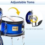 Mendini Kids 5-Piece Junior Drum Set - Metallic Blue