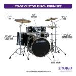 Yamaha 5-Piece Drum Shell Pack in Raven Black