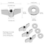 Flexzion 18-Piece Cymbal Felt Pads and Washers Set