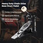 Bass Drum Pedal with Double Chain - Drum Accessory