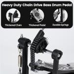 Bass Drum Pedal with Double Chain - Drum Accessory
