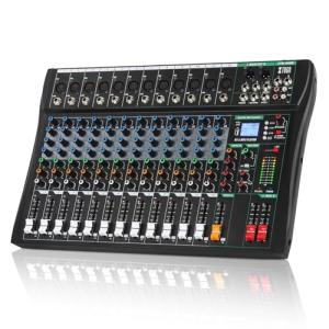 XTUGA 12-Channel Audio Mixer with Bluetooth & Effects